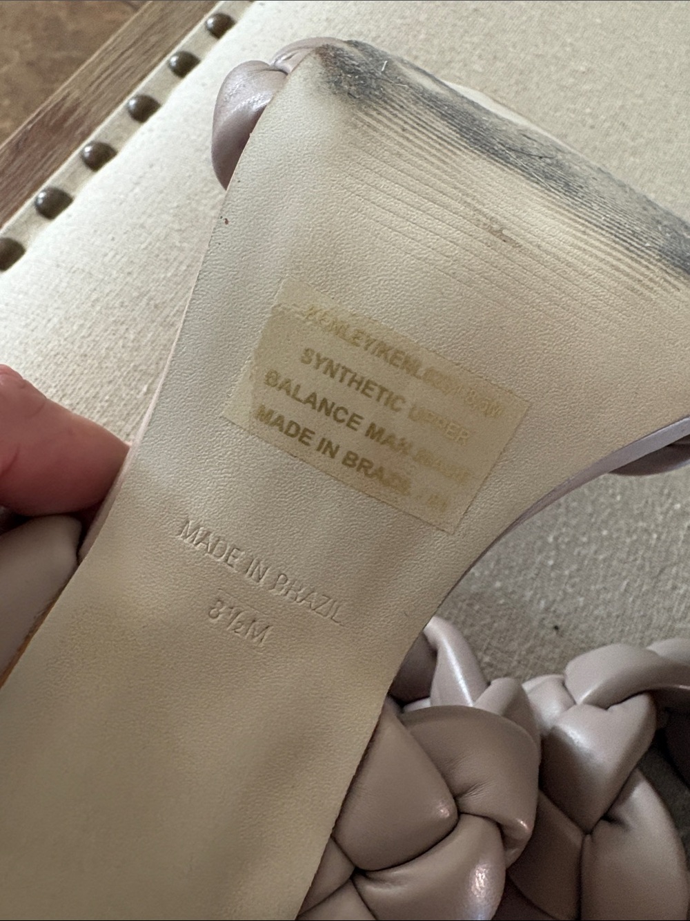 Steve Madden Braided Double-Strap Mules in Taupe - Picture 2 of 6